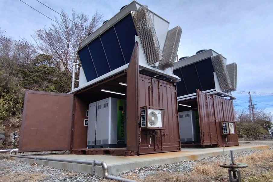 箱根 温泉蒸気利用ORC（蒸気→蒸発器→排水）