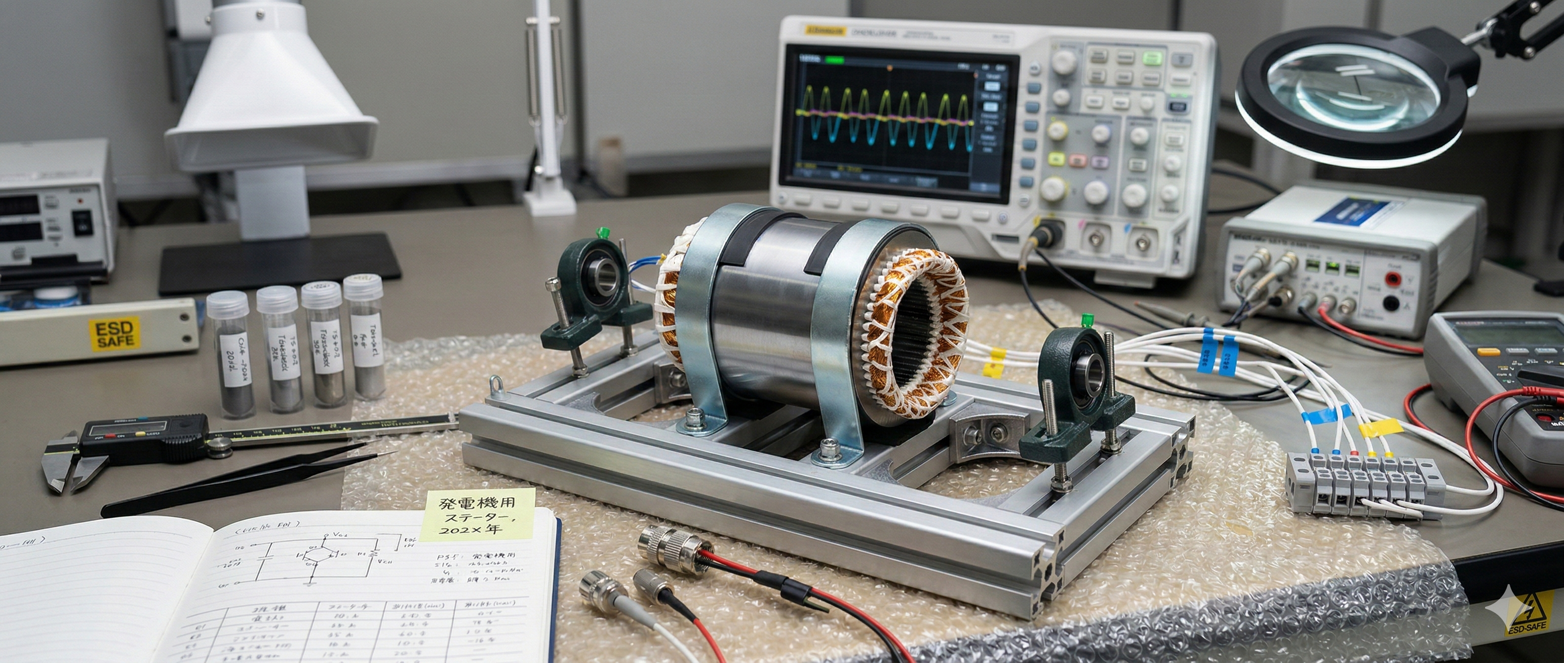 自社製 高速発電機の開発（ステータ）